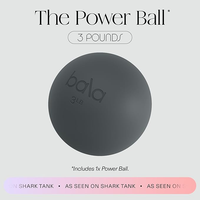 Bala Power Ball, Weighted Toning Exercise Ball for Pilates, Yoga, Home Fitness & More - Workout Ball for Strength & Core Training, Aerobics & Working Out to Improve Balance & Sculpt