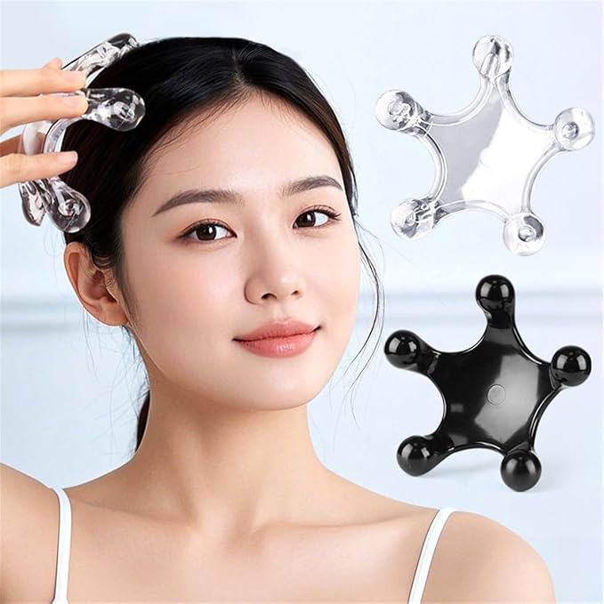 Trigger Point Massage Tools, 2 PCS 5 Legged Manual Full Body Massagers, Deep Muscle Tissue Massager, Handheld Palm Pressure Point Massage Tool, for Neck Shoulder Back Muscle Pain Relief (Black)
