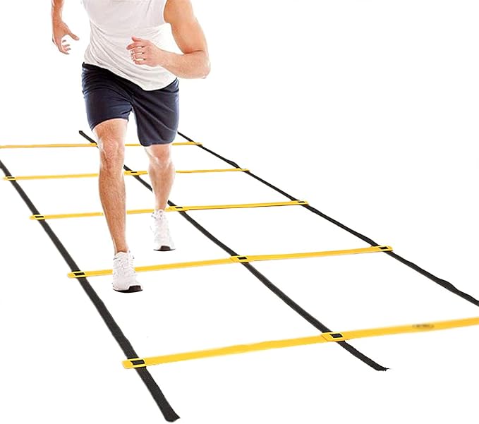 Agility Ladder Double Row Agility Ladder, Adjustable Training Equipment, Football Flexibility Training Jumping Ladder, for Personal Train(Size:6M)