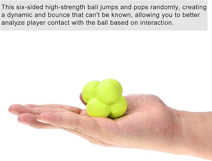 PATIKIL Bounce Reaction Balls Coordination Training Ball Agility Trainer TPR High Difficulty, for Speed Reflex, Pink