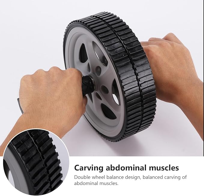 Ciieeo Ab Roller Wheel Exercise Fitness Accessories Non-slip Dual Wheel Abdominal Roller Portable Household Core Strength Training Equipment