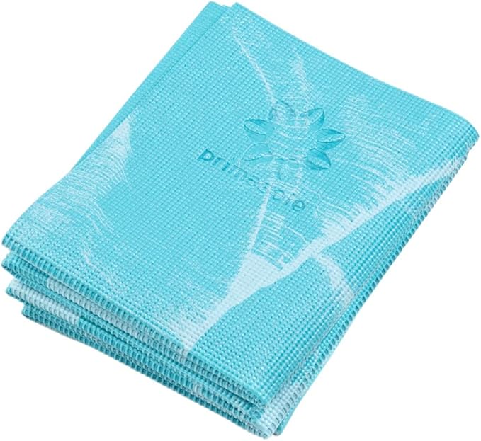 Primasole Folding Yoga Travel Pilates Mat Foldable Easy to Carry to Class Beach Park Tear resistant Travel Picnics 4mm Thick 9 Colors