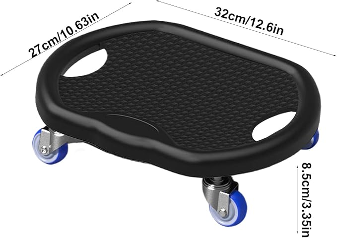 Ab Roller Board – PVC Stainless Steel 32x27x9cm | Abdominal Core Strength Trainer | Silent Exercise Plate For Home Gym Fitness Weight Loss And Daily Workout Use
