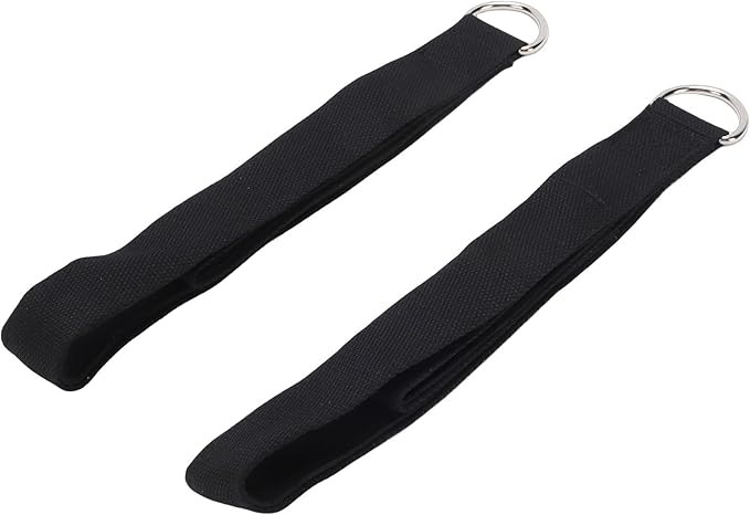 Pilates Straps, Double Loop Exercise Wrist Band with D Buckle for Home Gym Fitness Workout, Soft Inner Lining Textured Surface