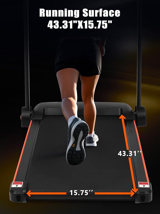15% Incline Treadmill with Handle, 3-in-1 Portable Treadmills for Home and Office, Foldable Treadmills with 300 Lbs Weight Capacity, 3.0HP Quiet Walking Pad Treadmill, Three Screen
