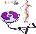 2 PCS Ab Twist Waist Disc Board,Waist Twister Machine Exercise with Leather Tape Measure Aerobic Exercise Fitness Machine with Pull Rope for Home Office Foot Massage