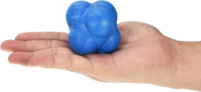 3 Pack Bounce Reaction Ball - Coordination Training Ball, Wear-Resistant, Apply to Tennis/Softball/Badminton Training (57 x 57mm, Blue)