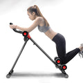 Abdominal Roller,Adjustable Ab Workout Equipment,Ab Machine Full Body Workout for Home Gym Strength Training Equipment,Foldable Waist Trainer Suitable for Beginner Speed Up Core Strengthening Red Bla