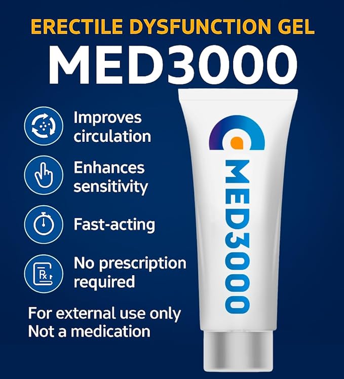 Erectile Dysfunction Supplements Cream - ED Cream for Men to Get Hard Fast Acting, 1.75 Fl Oz (MED3000)