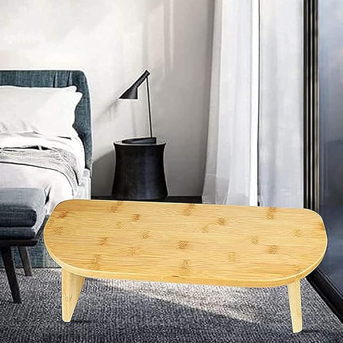 Kneeling Meditation Bench with Foldable Bamboo Meditation Bench Legs, Perfect Kneeling Stool Ergonomic Bamboo Yoga Bench, with Carrying Bag