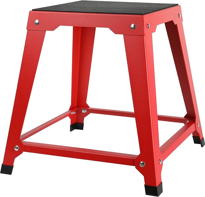 18 Inch Plyometric Platforms Boxes Step Up for Exercise Fitness Jump Box Jumping Plyo Box for Home Gym Training Conditioning Strength Training Red