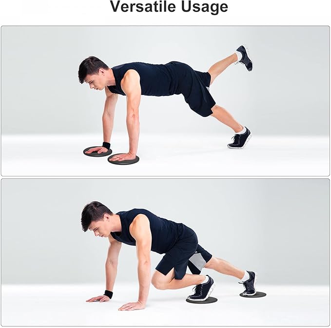 uxcell Exercise Core Slider, Glider Discs Dual Sided Usage on Carpet or Floor for Full Body Workout