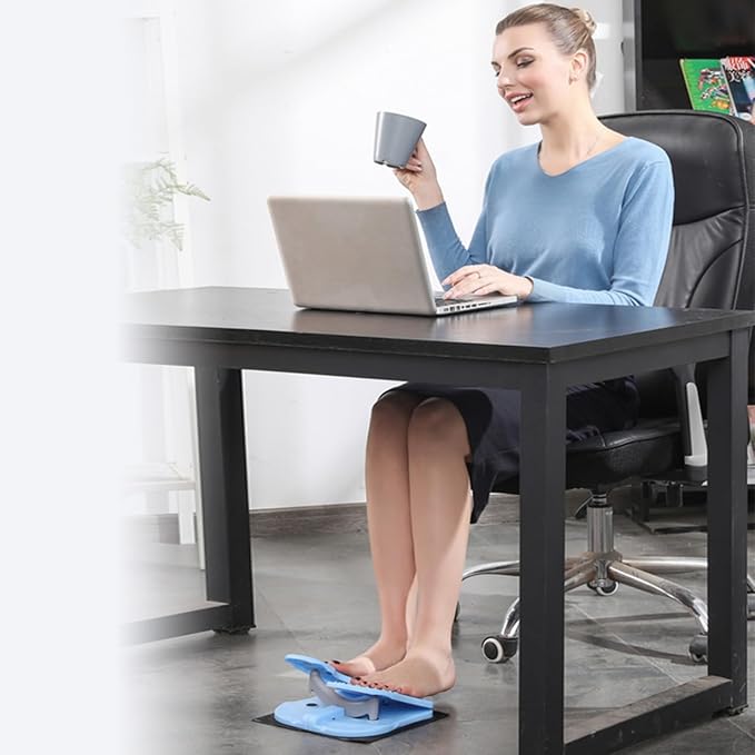 Leg Exerciser for Seniors While Sitting – Under Desk Foot Pedal & Massager for Circulation, Muscle Relief, and Varicose Vein Support at Home or Office