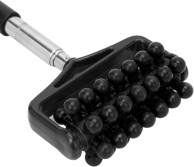 Ymiko Massage Stick, Yoga Massage Stick for Men and Women Granular Body Massage Tool Telescopic Roller Massage Stick Home Neck Leg Back Body Massage Stick(Black)