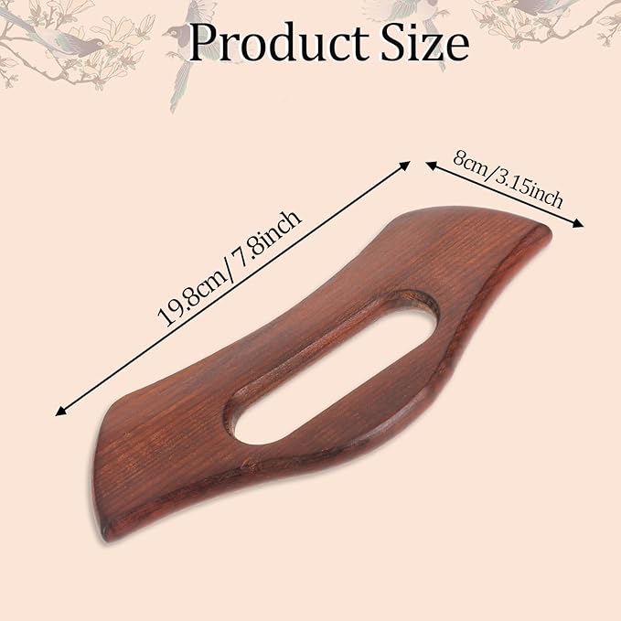 Lymphatic Drainage Massager, Wooden Body Gua Sha Tool Manual Muscle Scraper Tools Back Massage Relieve Muscle Fatigue, Body Gua Sha Paddle Anti Cellulite Tool for Women and Men
