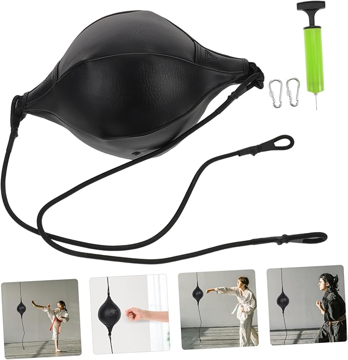 Milisten 1 Set Boxing Speed Training Ball Heavy Duty PU Double End Reaction Ball for Hand Eye Coordination for Compact Spaces and Relief Boxing and Fitness Training
