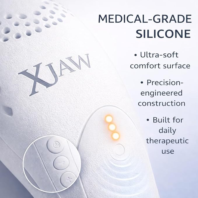 XJAW™ Advanced 3-in-1 TMJ Therapy Device with HEAT & COLD Therapy and Precision Vibration – Professional Jaw Recovery System for TMJ Relief, Masseter Muscle Therapy, Inflammation, Jaw & Neck Tension