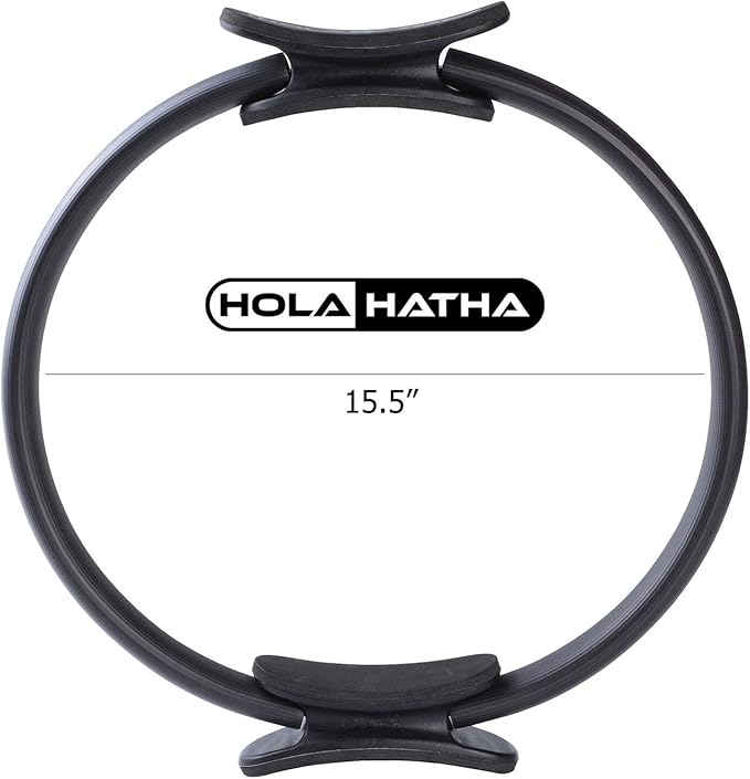 HolaHatha Pilates Ring Magic Circle Cardio Strength Workout Equipment for Beginner and Advanced Yoga, Weight Loss, and Full Body Toning