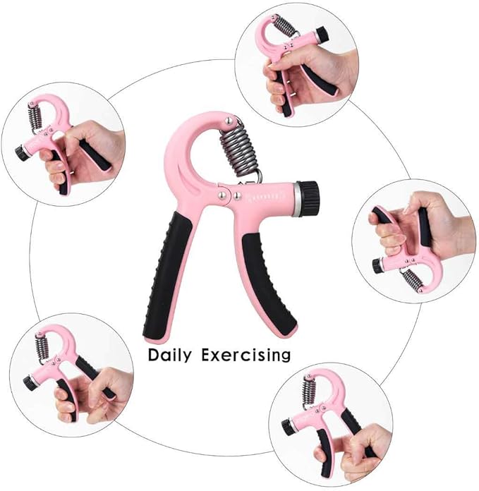 Grip Strength Trainer-2 Pack Hand Grip Strengthener Adjustable Resistance Range 20-90 lbs Non-Slip Hand Grip, Hand Gripper Exerciser, Wrist Strengthener for Forearm Grip Workout