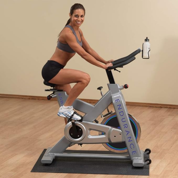 Body-Solid Long Vinyl Heavy Duty Exercise Equipment Mat (RF36T) for Use on Carpet, Hardwood Floors, Concrete & More - Perfect for Treadmills, Bikes & Other Home Gym Equipments, 36x78 in