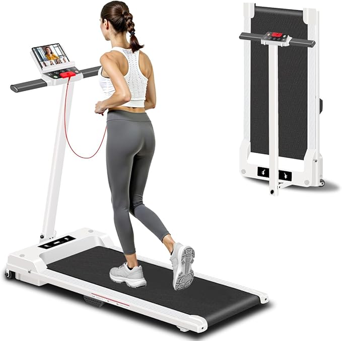Treadmill for Home Small, 3.0HP Treadmill with Handle,Walking Pad Treadmill, Jogging Running Machine,Folding Treadmill 300 Lbs Capacity,6 Layers Shock-Absorbing