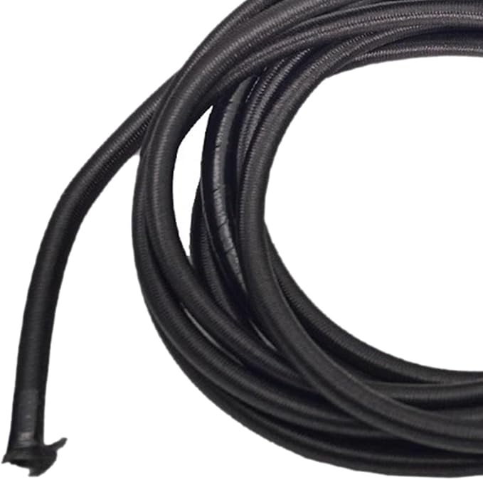 Rowing Machine Elastic Rope Replacement Cord, 158in Black for 500/550
