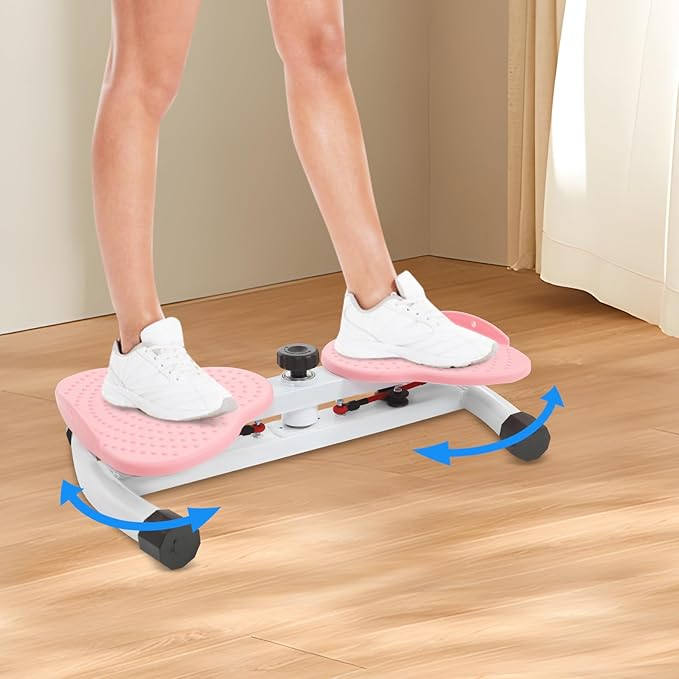 Waist Twister, Non-Slip Dual Pedal Ab Machine with Resistance Bands, Home Fitness Core Trainer for Slim Waist & Abs Workout, 260 lbs Capacity