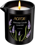 Massage Oil Candle,8.1 oz Low Temp Body Oil Candles for Massage Therapy, Moisturising Luxurious Relaxing Body Safe Soybean Wax Massage Candles for Home SPA (Lavender)