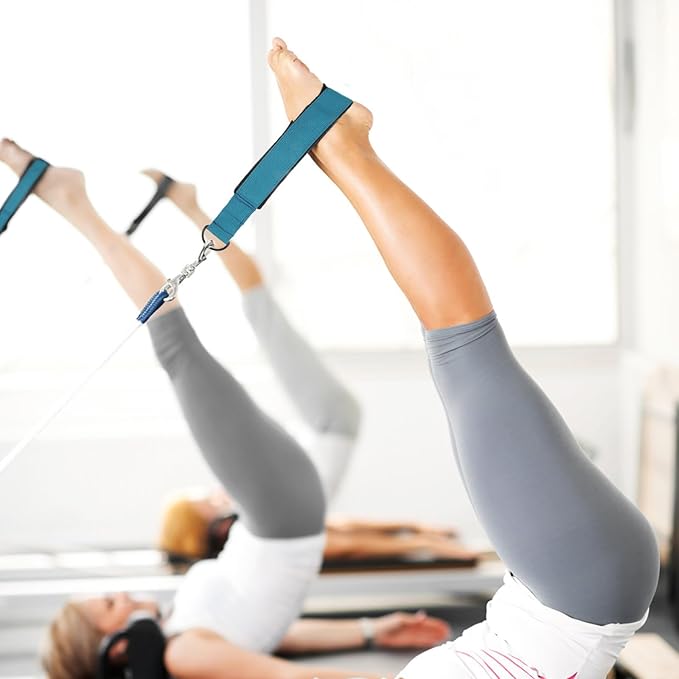2pcs Pilates Yoga Straps Set, Polyester Stretch Bands for Ankle and Wrist Support, Body Shaping Fitness Belts for Indoor Exercise and Home Workout