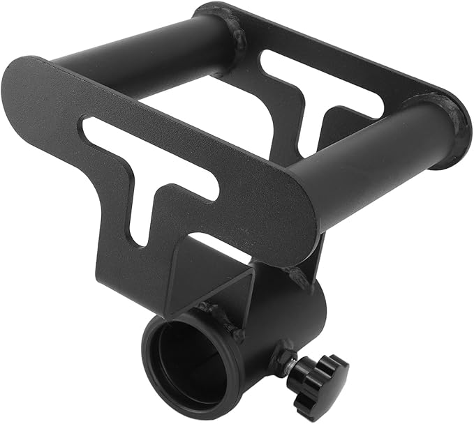 T Bar Row Platform with V Bar Landmine Handle Attachment, Iron Barbell Rowing Accessory for Home Gym, Compact Portable Strength Training Equipment for Upper Body Workouts