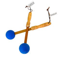 CanDo Percussion Massagers 2 Pack Manual Ball Massage, Flexible Stick Massage Tools for Sore Muscles, Back, Shoulders, Neck, Legs, and Total Body with Comfort Grip Wood Handles, Blue