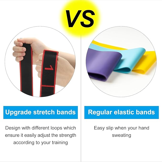 Fitness Resistance Band for Stretching and Yoga, Resistance Bands with Handles for Arms, Fashion Puller Exercise, Adjustable Bands for Full Body Stretching Shaping
