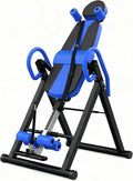 XXYUAN Folding Inversion Table with Adjustable Height, Home Use Back Stretch Machine for Spinal Decompression, Auto-Lock System with Ankle Holder & Safety Belt, 150kg Capacity Steel Frame