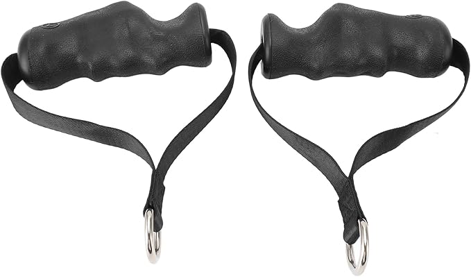 Acouto Heavy Duty Exercise Handles 2 Pcs Exercise Handles Strength Training Ergonomic Shape Antislip Fitness Equipment Gym Home Replacement Cable Machine Attachments
