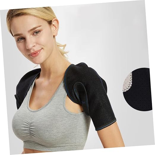 Updated Version Self-heating Shoulder Pad Massager Tool for Muscle Pain Relief Breathable Support Belt and Magnetic Therapy for Men and Women