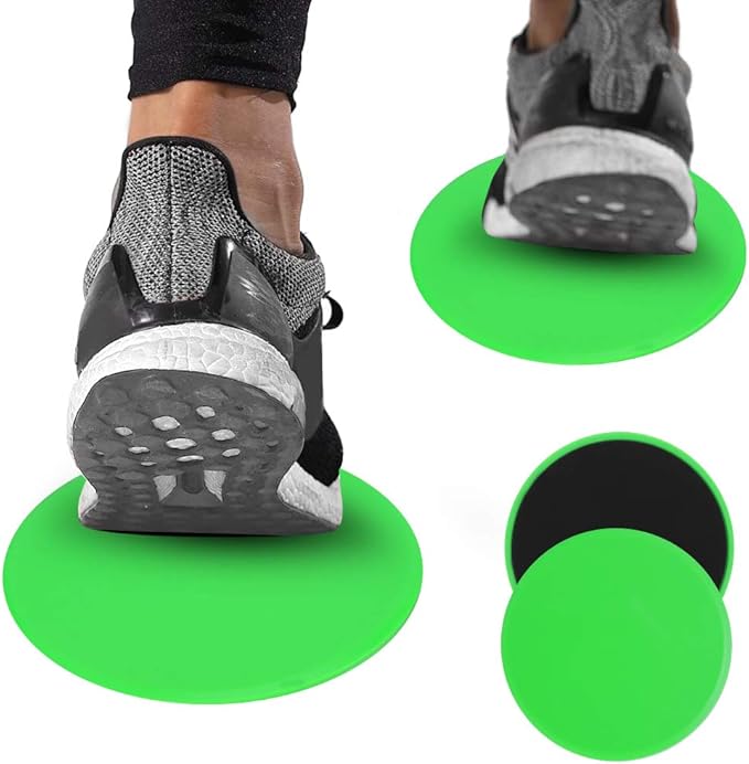 Core Slider, Balancing Stability Challenge Exercise Slider, Portable for Traveling, Foam Side for Hardwood Floors, Plastic Side for Carpets or Lawns