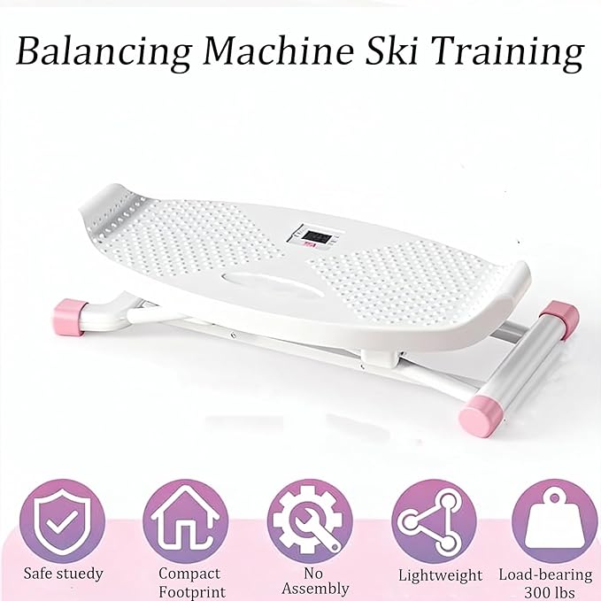 Stridon Balance Board for Adults - 3-in-1 Stepper with Resistance Bands & Portable Wobble Board Featuring LCD Monitor, 300 lbs Capacity Ski Balance Trainer for Full Body Workout at Home Gym