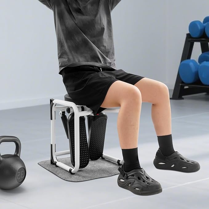 Mini Steppers for Exercise at Home, Multi-Function Stepper with Seat, Stair Step Workout Machine Mini Aerobic Stepper for Home, Apartment, Office