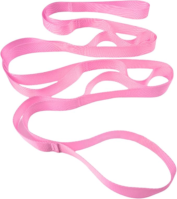 10 Loop Pilates Stretch Strap Not-Elastic Exercise Stretch Strap Stretching Strap Pilates Strap for Physical Therapies