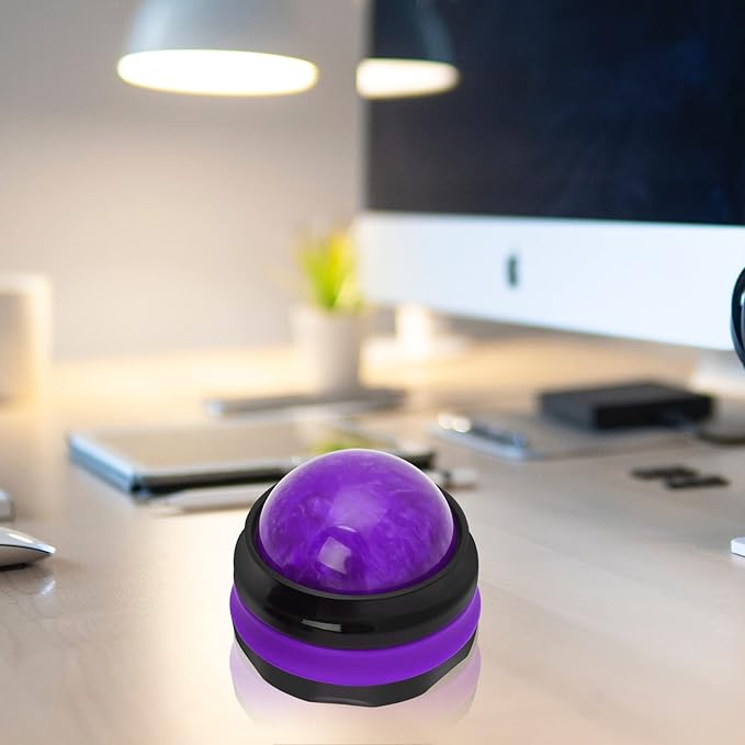 Coolrunner Massage Ball, Manual Roller Massager, Handheld Self Massage Therapy and Relax Full Body Tools for Sore Muscles, Shoulders, Neck, Arms, Legs, Back, Foot, Body (Purple)