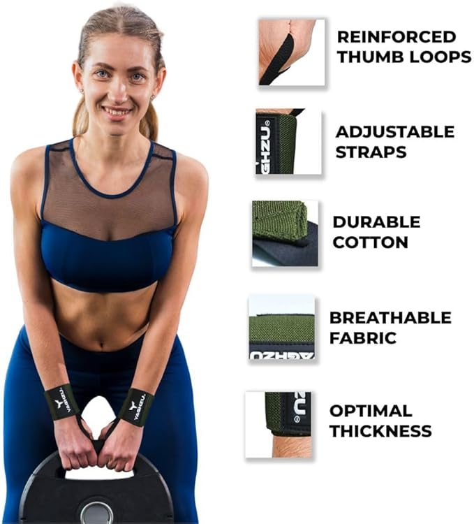 Wrist Wraps Weightlifting - Premium Quality Wrist Straps for Weightlifting,18 inch Weight Lifting Wrist Wraps, Heavy Duty Gym Wrist Wraps with Thumb Loop, Adjustable Wrist Support Wrist Strap