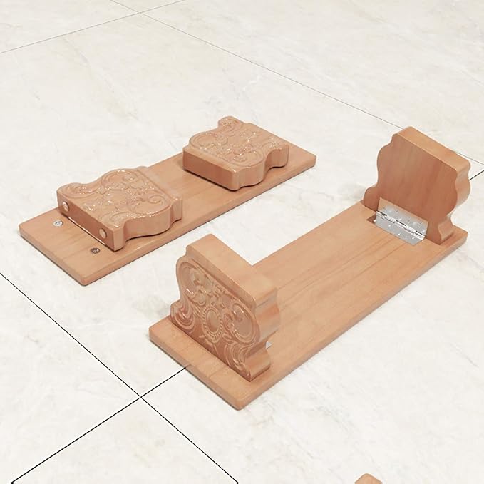 Foldable Meditation Bench,Kneeling Stool, Portable Meditation Bench,Carved from Pure Solid Wood,Kneeling Meditation Bench for Deep Meditation