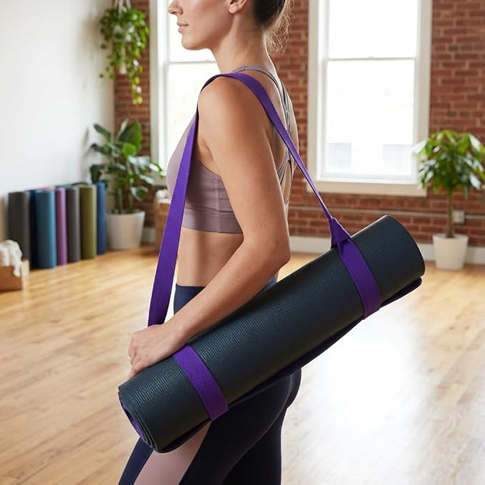 Yoga Mat Carrier Strap, Adjustable Thick Band for Carring Large Mats & Professional Stretching