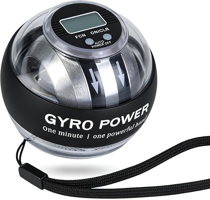 Torque Ball Auto-Start Gyro Ball with LED Counter - Wrist & Forearm Strengthener - Gyroscopic Hand Exerciser for Grip Strength, Flexibility & Daily Vitality