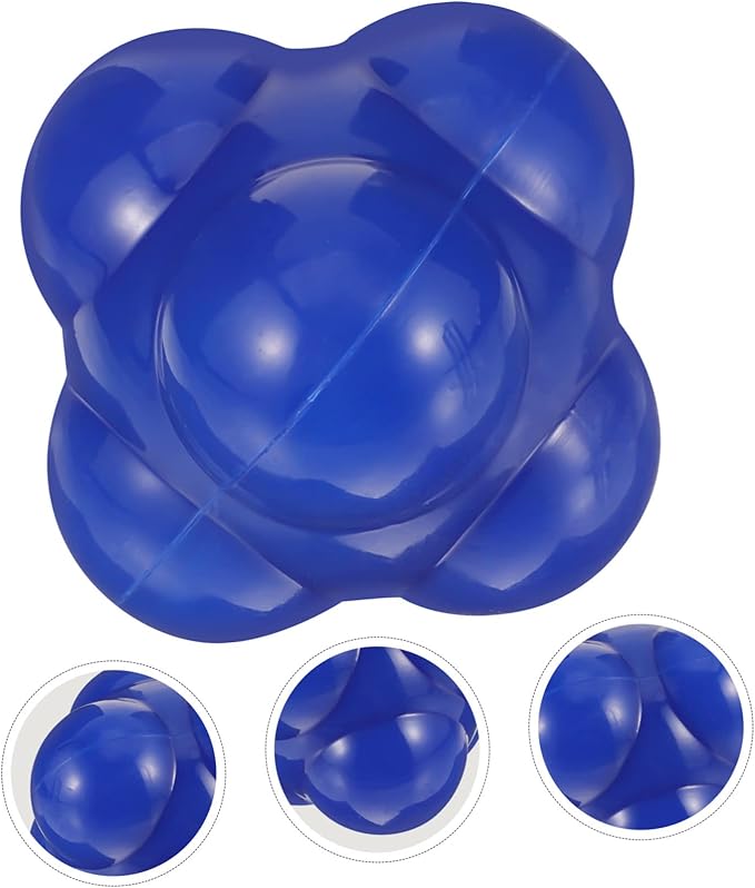 Healifty Large Hexagonal Reaction Ball for Agile Fitness Training Exercise Ball for Baseball and Multi Sport Reflex Speed Blue Agile Trainer for Home Workouts and Coordination Improvement
