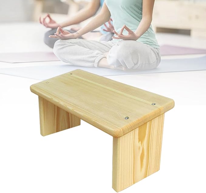 Meditation Bench Bench Sturdy Ergonomic Kneeling Stool for Praying Wooden for Teahouse Prayer Men Women, 42x18x17.5cm