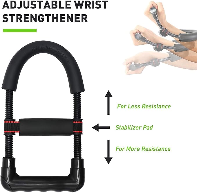 Hand Grip Strengthener Workout Kit (10Pcs) Hands Grip Strength Trainer, Forearm Gripper, Finger Exerciser Stretcher Wrist Ball, Stress Relief Ball for Men and Women, Injury Recovery