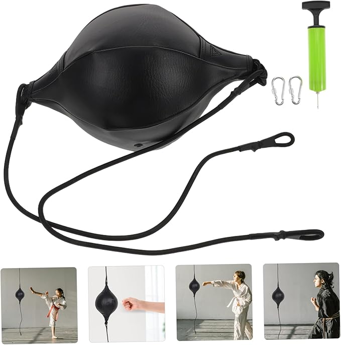 1 Set Boxing Reaction Ball Double End Hanging Speed Training Bag for Reflexes Coordination and Relief for Boxing Martial Arts and Fitness Small Spaces
