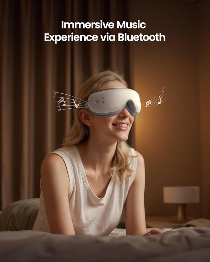 RENPHO Eye Massager with Heat, Mothers Day Birthday Gifts for Women Men Her Him, FSA Eligible HSA Sleep Mask with Remote Compression, Head Massager for Migraine Relief Stye Eye Eyeris 1