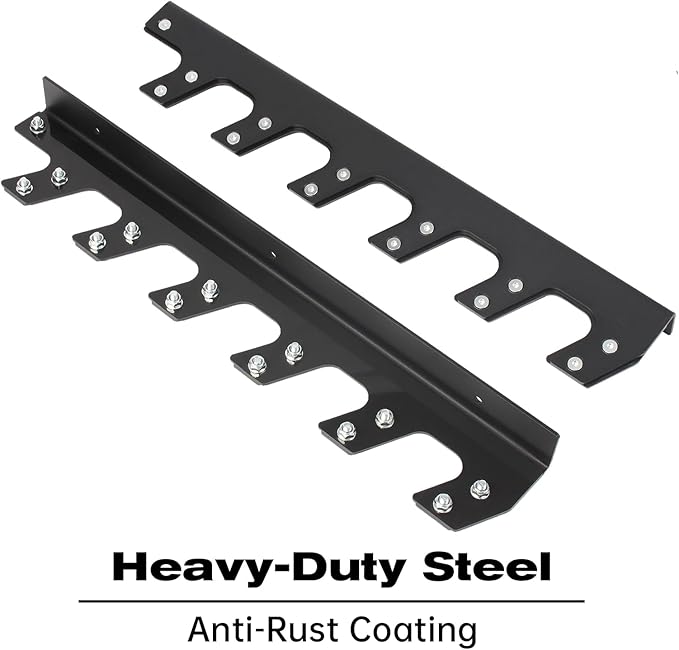 Wall Mounted Barbell Holder for 6 Bars – Heavy Duty 400LB Capacity Horizontal Storage Rack with Protective UHMW Liner | Easy Installation with Included Hardware | for Home Gym & Garage Organization